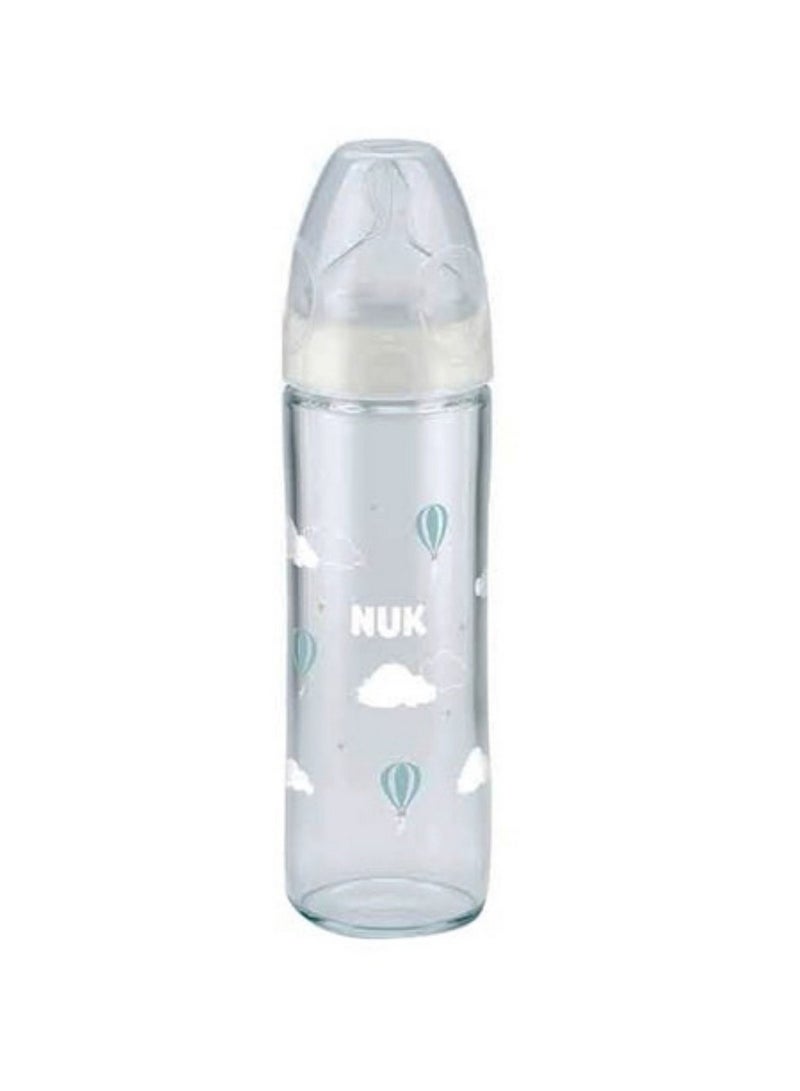 NUK Baby Feeding Bottle First Choice Plus Clear For 0-6 Months 240ML